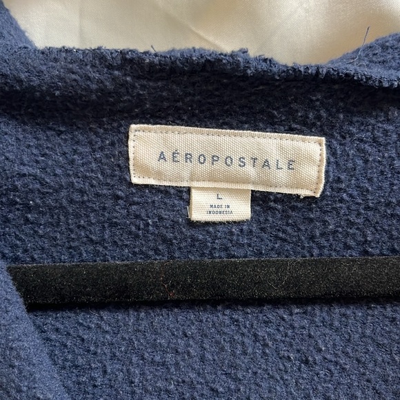 Aeropostale Navy Blue Zip-Up Hoodie Sweatshirt Women’s Large Aero NYC Logo - Picture 3 of 7